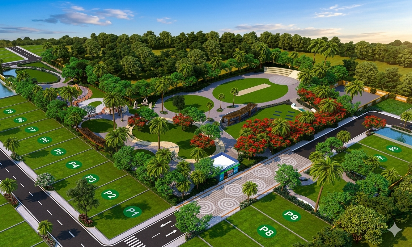 Meffier Golden park plot Green area jogging track